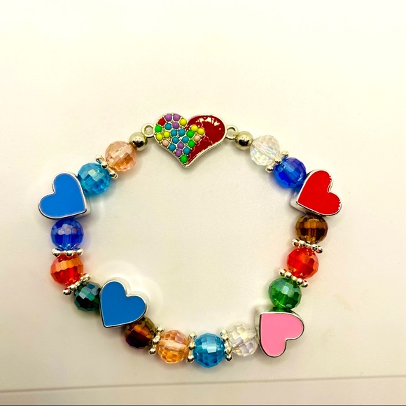 Bracelet Hearts  Beads and Enamel Hearts! - Picture 5 of 11